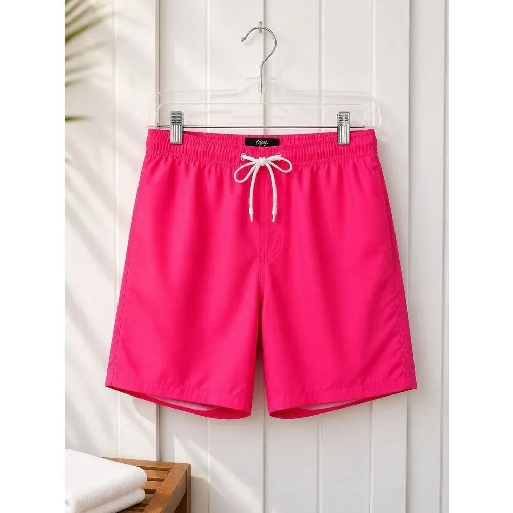 Swim Trunks in Flamingo Pink🏖
